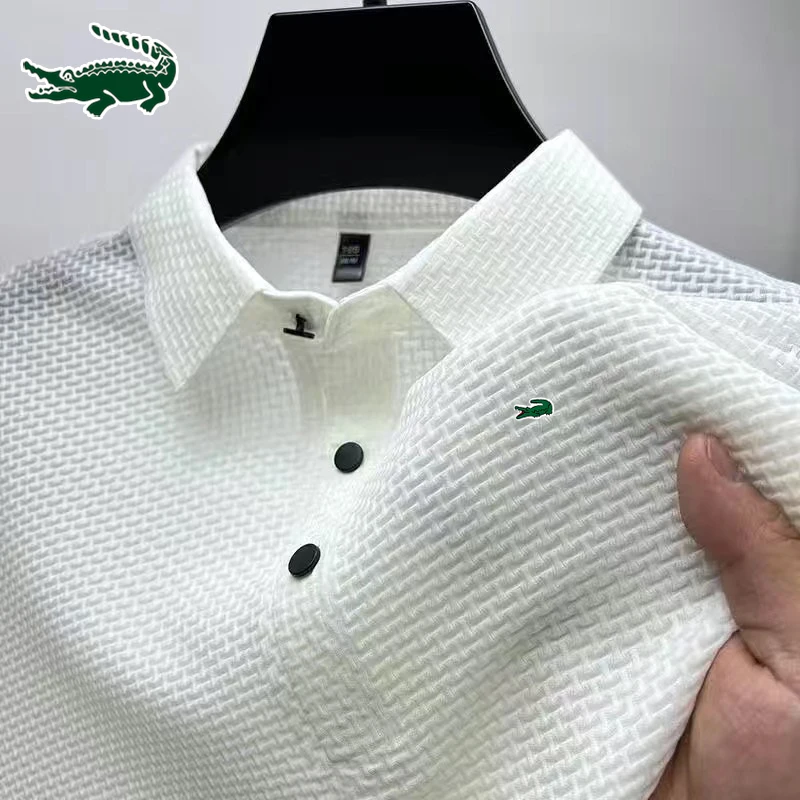 Top Trends: High Quality Men's Brand Cool POLO Shirt Business Casual Lapel Ribbed Breathable Top Short Sleeved T-shirt M-4XL Shoppable Styles