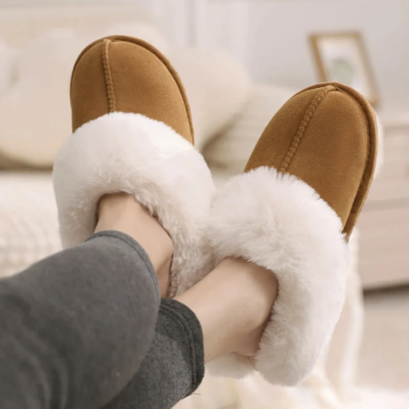 Top Trends: Litfun Fur Suede Slippers For Women Fashion Winter Fluffy Plush Faux Fur Soft Slippers Indoor Outdoor Furry Cozy Cotton Slippers Shoppable Styles