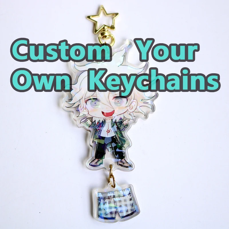 Top Trends: Custom Keychains Cartoon Llavero Key Chain Photo Customized Anime Charms Hologram Clear Acrylic Personalized Designer Keychains Shoppable Styles