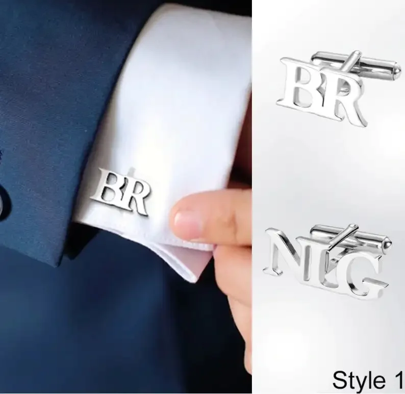 Top Trends: Personalized Initial Letters Custom Cufflinks For Mens Shirt Button Stainless Steel Men Jewelry Wedding Guest Favors Gift Shoppable Styles