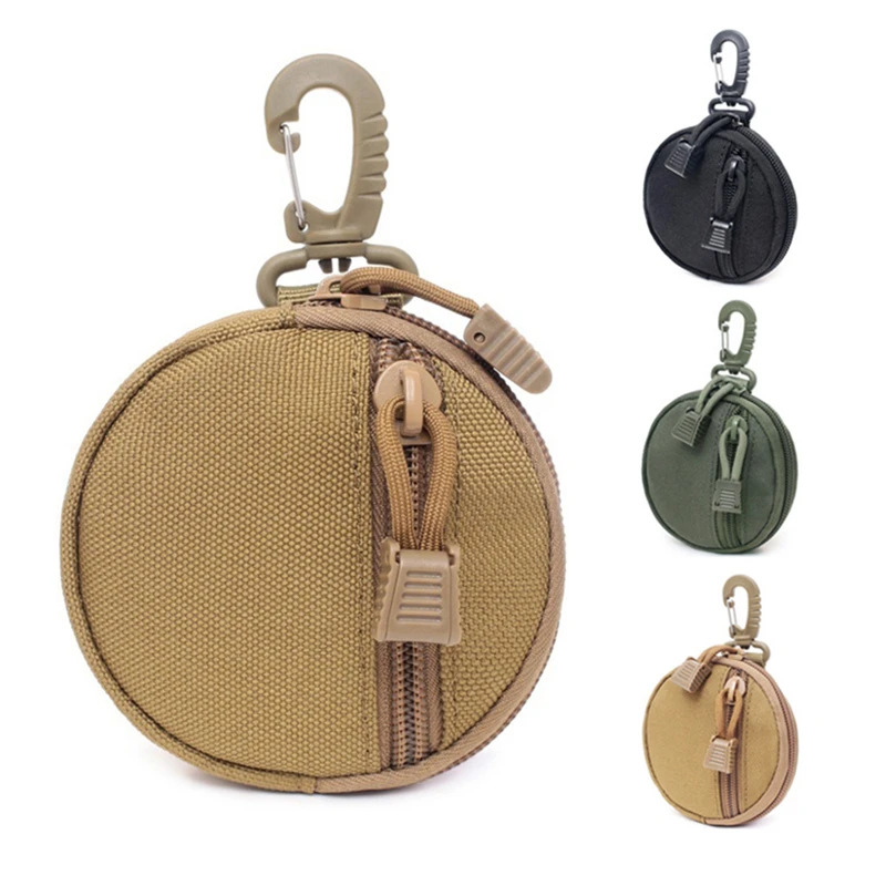 Top Trends: New Tactical Round Zipper Purse Portable Outdoor Camping Hunting Coin Money Wallets Keys Holder Pouch Waist Bag Pocket For Men Shoppable Styles