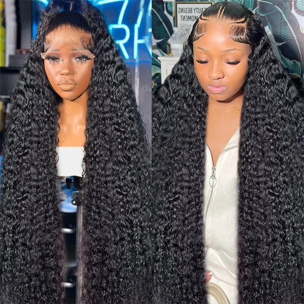 Top Trends: 30 40 Inch Deep Wave Lace Front Wig 13x6 Hd Lace Frontal Wig Human Hair Wig For Black Women Brazilian Curly Wig Glueless Wig Shoppable Styles