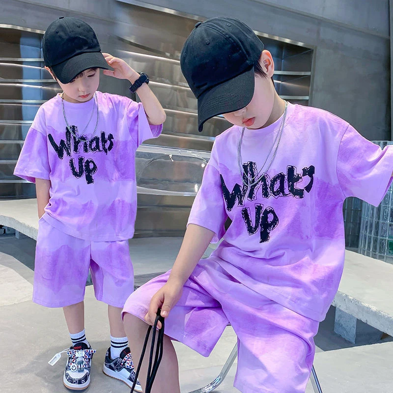 Top Trends: 2023 New Boys Summer Quick-dry Suit Children Streetwear Boy Short Sleeve TShirt + Shorts Two-piece Sports Set Baby Loose Outfits Shoppable Styles