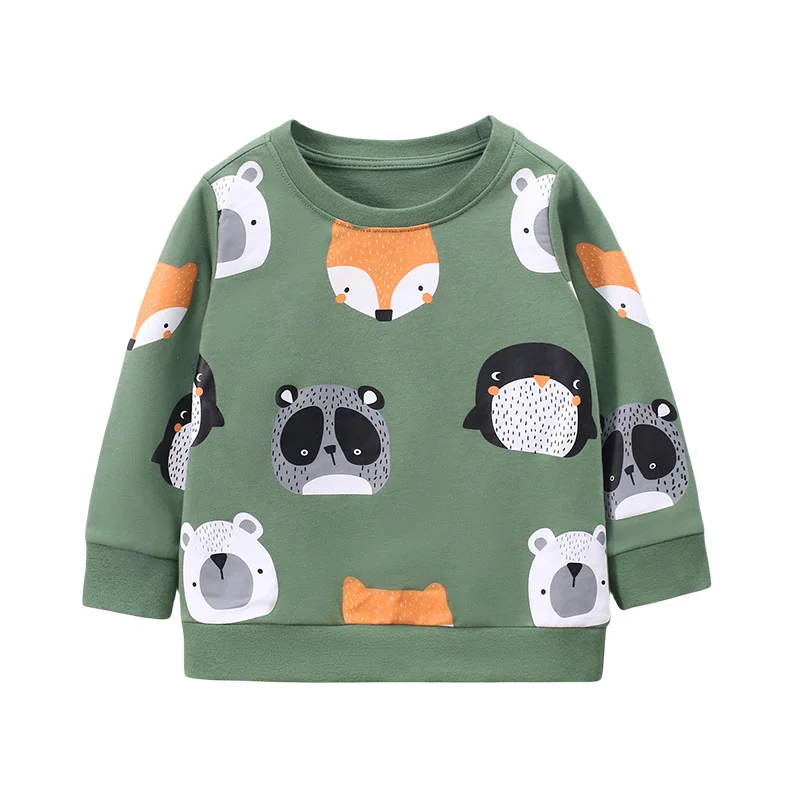 Top Trends: Jumping Meters 2-7T Animals Print Children&#039;s Sweatshirts For Autumn Spring Kids Clothing Long Sleeve Baby Clothing Toddler Tops Shoppable Styles