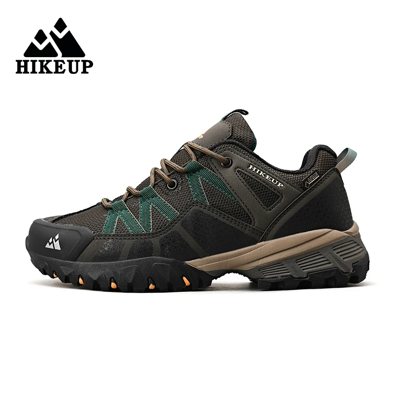 Top Trends: HIKEUP Men Hiking Shoes Mesh Fabric Climbing Shoes Outdoor Trekking Sneakers For Men Rubber Sole Factory Outlet Shoppable Styles