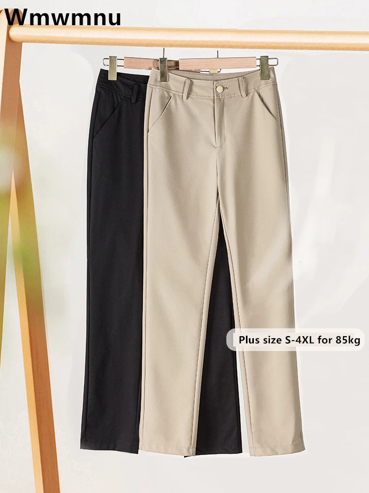 Top Trends: OL Slim Ankle-length Pencil Pants Casual Office Mid Waist Suit Pantalones Formal Big Size 4xl Trousers Women's Elegant Spodnie Shoppable Styles