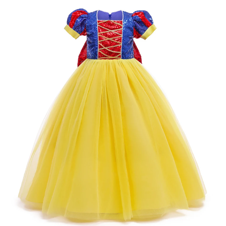 Top Trends: Sequins Girl Snow White Fancy Dress Girls Kids Carnival Christmas Party Princess Costume Children Birthday Performance Clothes Shoppable Styles - Image 2