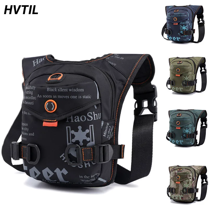 Top Trends: HVTIL Men Outdoor Sports Fanny Pack Cycling Leg Bag Multifunctional Crossbody Chest Bag Portable Waist Pack Headphone Jack Nylon Shoppable Styles