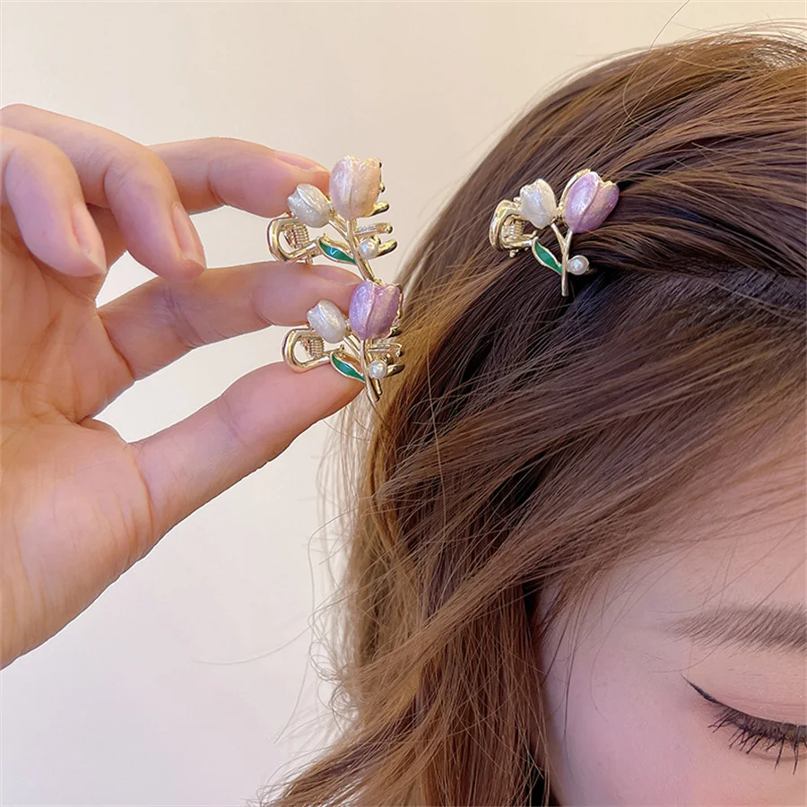 Top Trends: New Exquisite Flower Pearl Small Clip Clip Hair Clip Ladies Pink Sweet Broken Hair Side Bangs Clip Hair Accessories Headdress Shoppable Styles