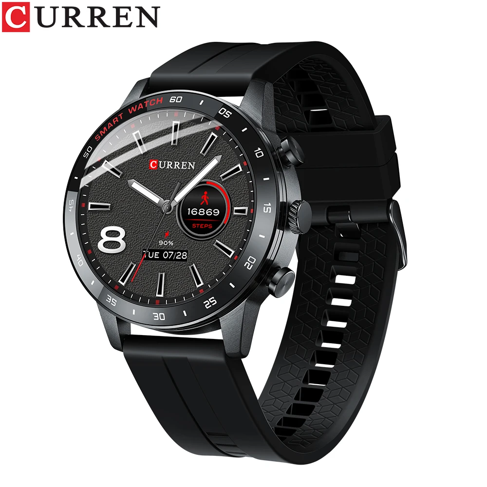 Top Trends: CURREN Men&#039;s Smart Watch Waterproof Heart Rate Monitor Fitness Tracker Digital Watch Sports Music Play HD Screen For Android IOS Shoppable Styles