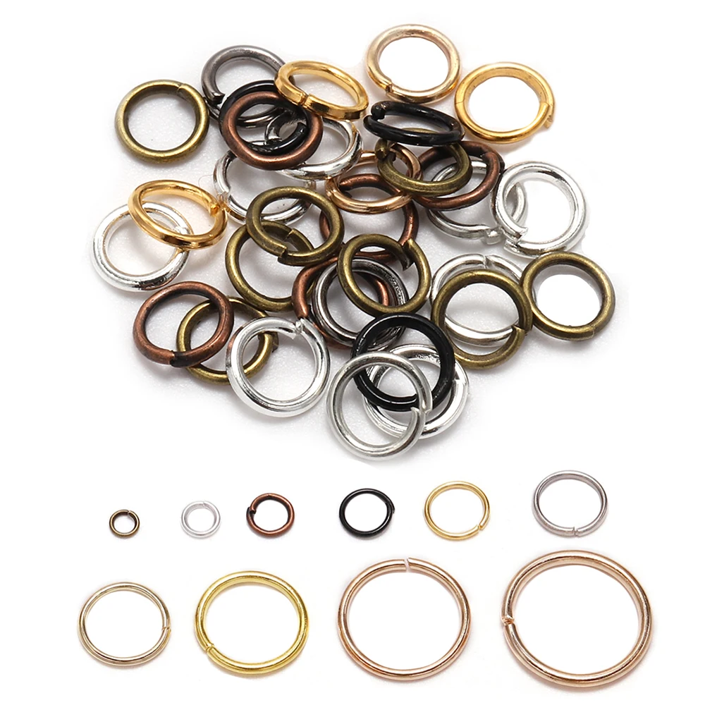 Top Trends: 200pcs / Lot 3-12mm Open Single Loops Jump Rings Split Rings DIY Necklace Bracelet Jewelry Making Findings Accessories Wholesale Shoppable Styles