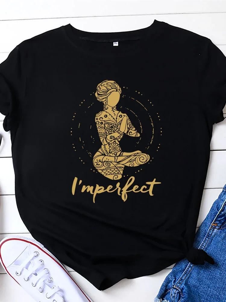 Top Trends: I&#039;m Perfect Yoga Girl Print T Shirt Women Short Sleeve O Neck Loose Tshirt Summer Women Tee Shirt Tops Camisetas Mujer Shoppable Styles