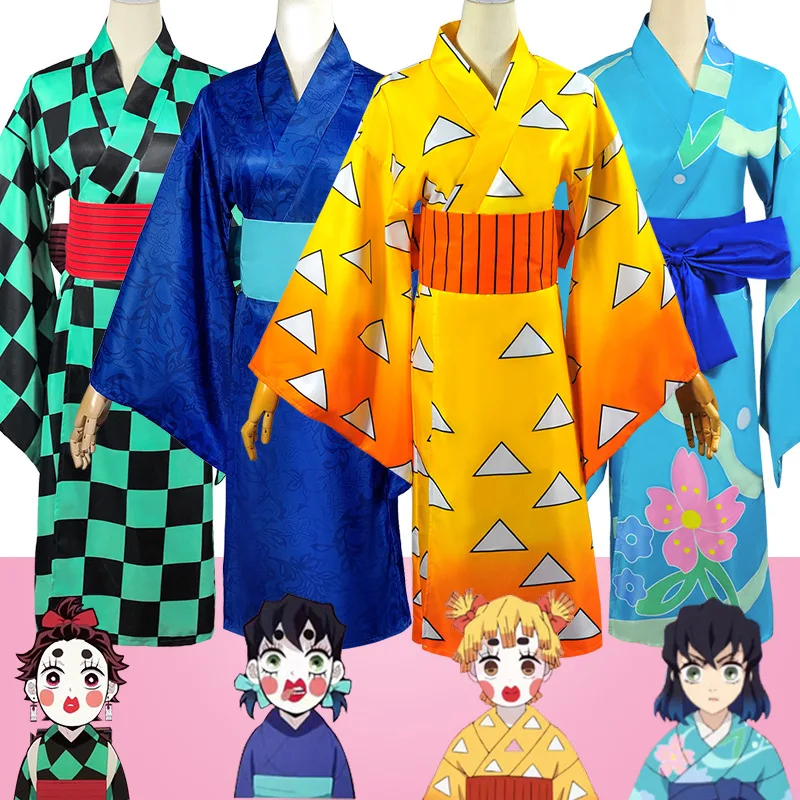 Top Trends: Agatsuma Zenitsu Kimono Anime Cosplay Costume Kamado Tanjirou Hashibira Inosuke Dress Kimetsu No Yaiba Season 2 Shoppable Styles