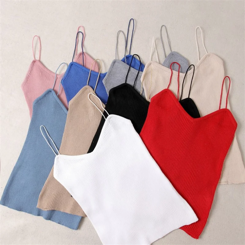 Top Trends: Women Summer Sexy Camisole Tanks Slim Casual Tank Tops Lady's Undershirt Solid Breathable Shoulder Vest For Female Shoppable Styles