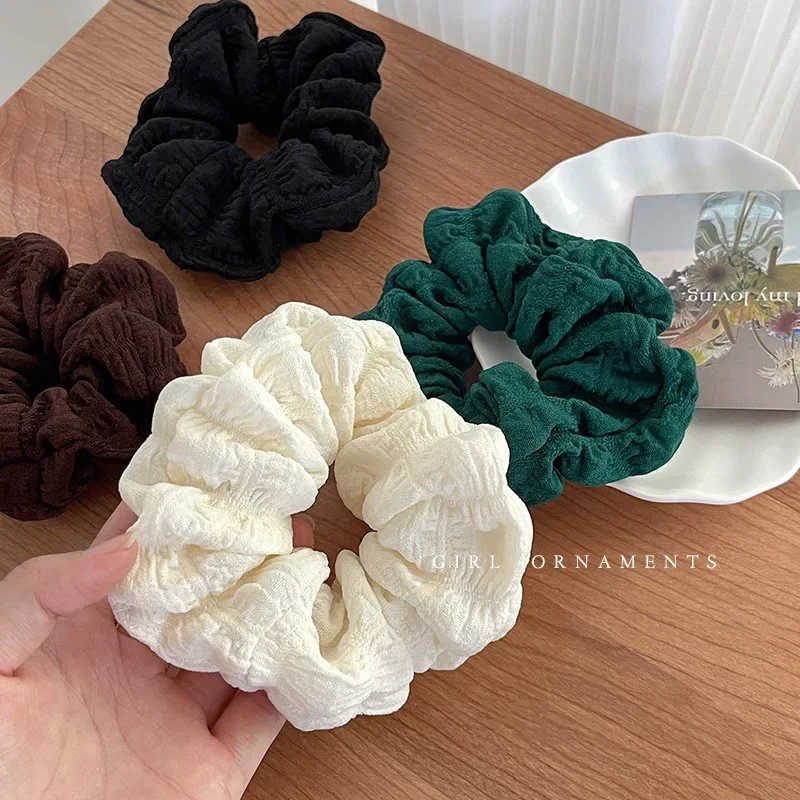 Top Trends: Spring And Summer New Puff Soft Hair Roll Girl Solid Color Hair Band Ponytail Band Women's Hair Accessories Shoppable Styles