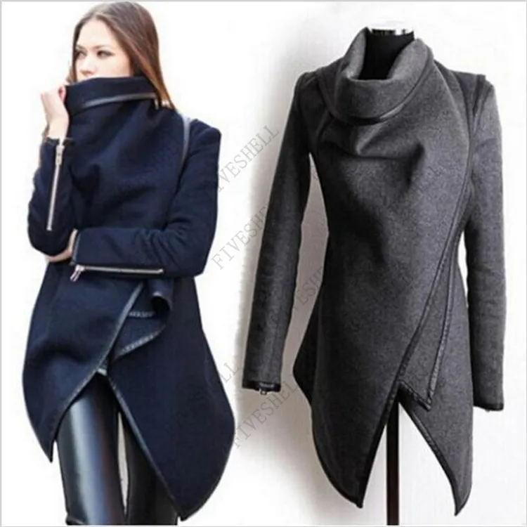 Top Trends: 2023 Women Trench Coat Long Cashmere Overcoats Trench Woolen Coat Female Warm Wool Long Sleeve Overcoat Shoppable Styles