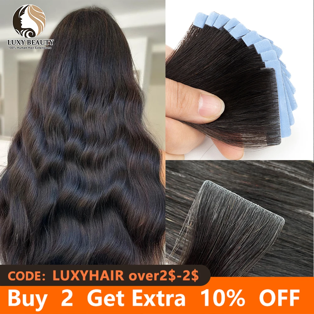 Top Trends: PU Skin Weft Invisible Tape In Hair Extensions Straight Tape In Hair Extensions Seamless Adhesives Injection Tape In Hair 10pcs Shoppable Styles