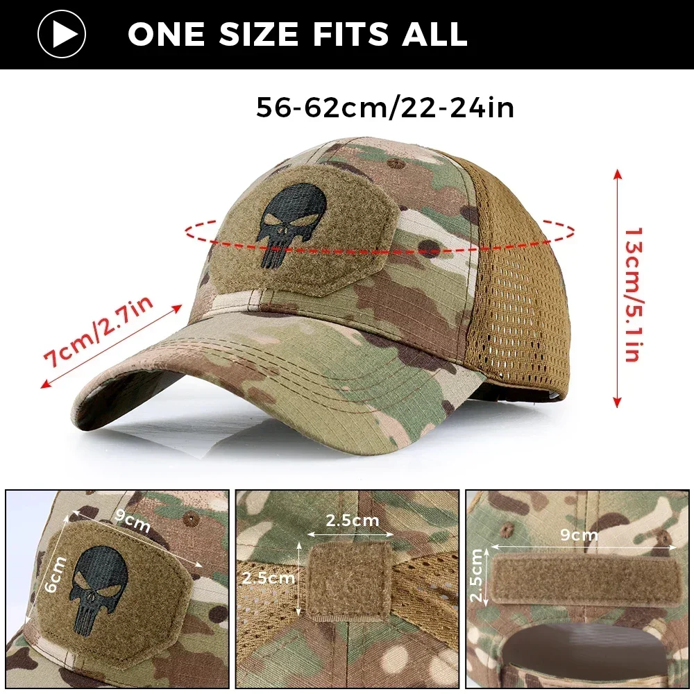 Top Trends: Military Baseball Caps Camouflage Tactical Army Combat Paintball Basketball Football Adjustable Classic Snapback Sun Hats Men Shoppable Styles - Image 6