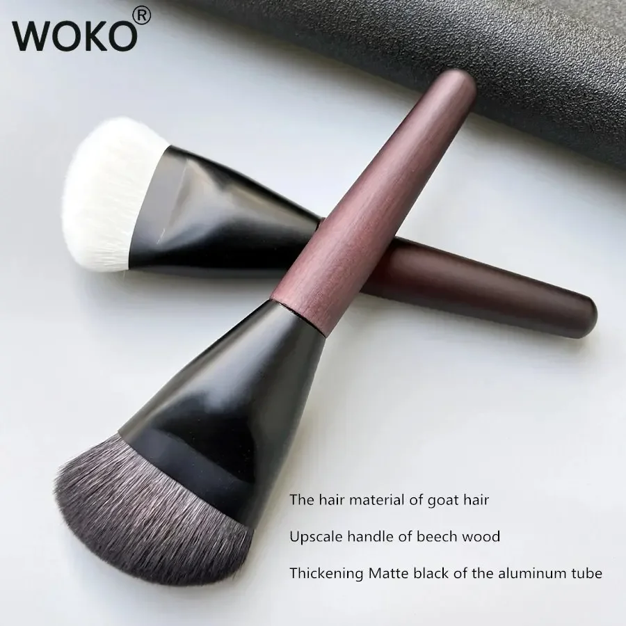 Top Trends: Angled Contour Foundation Brush Shaped Sculpting Foundation Brush Goat Hair Multifunctional Contour Bronzer Liquid Makeup Brush Shoppable Styles