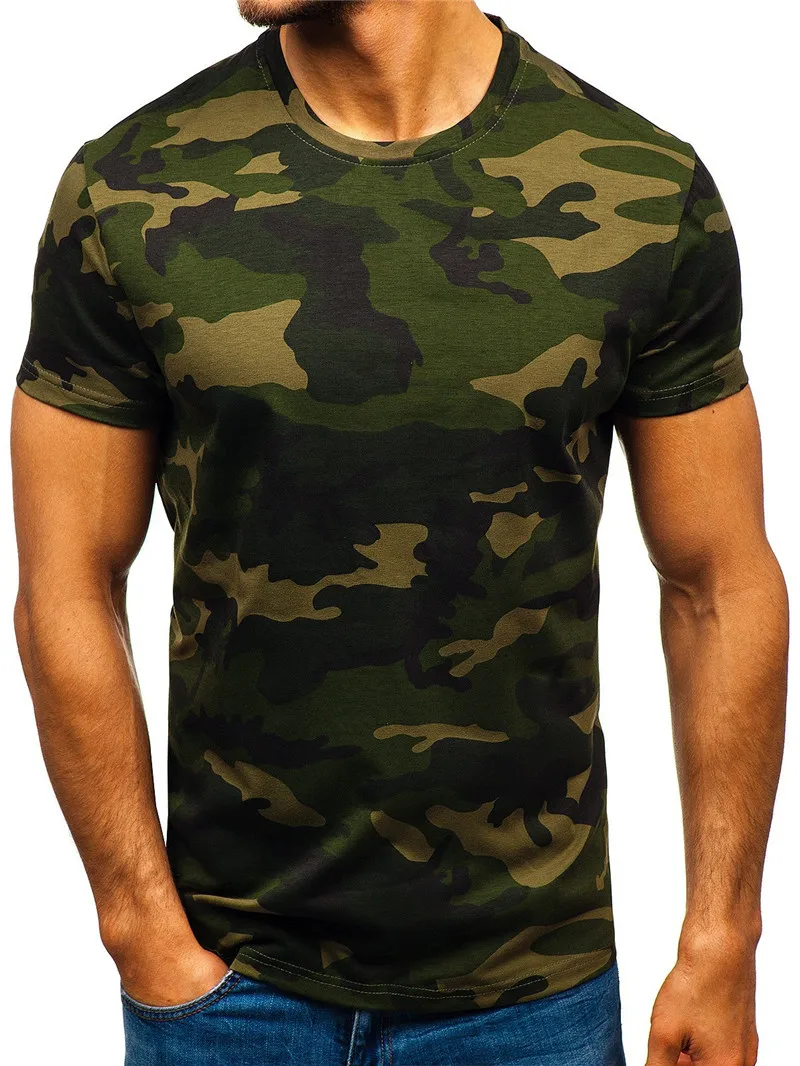 Top Trends: Men's Camo Pattern Outdoor Sporty T-Shirts Short Sleeve Summer 3D Print Loose Casual Fitness Tops Round-Neck Man Big Size Tees Shoppable Styles