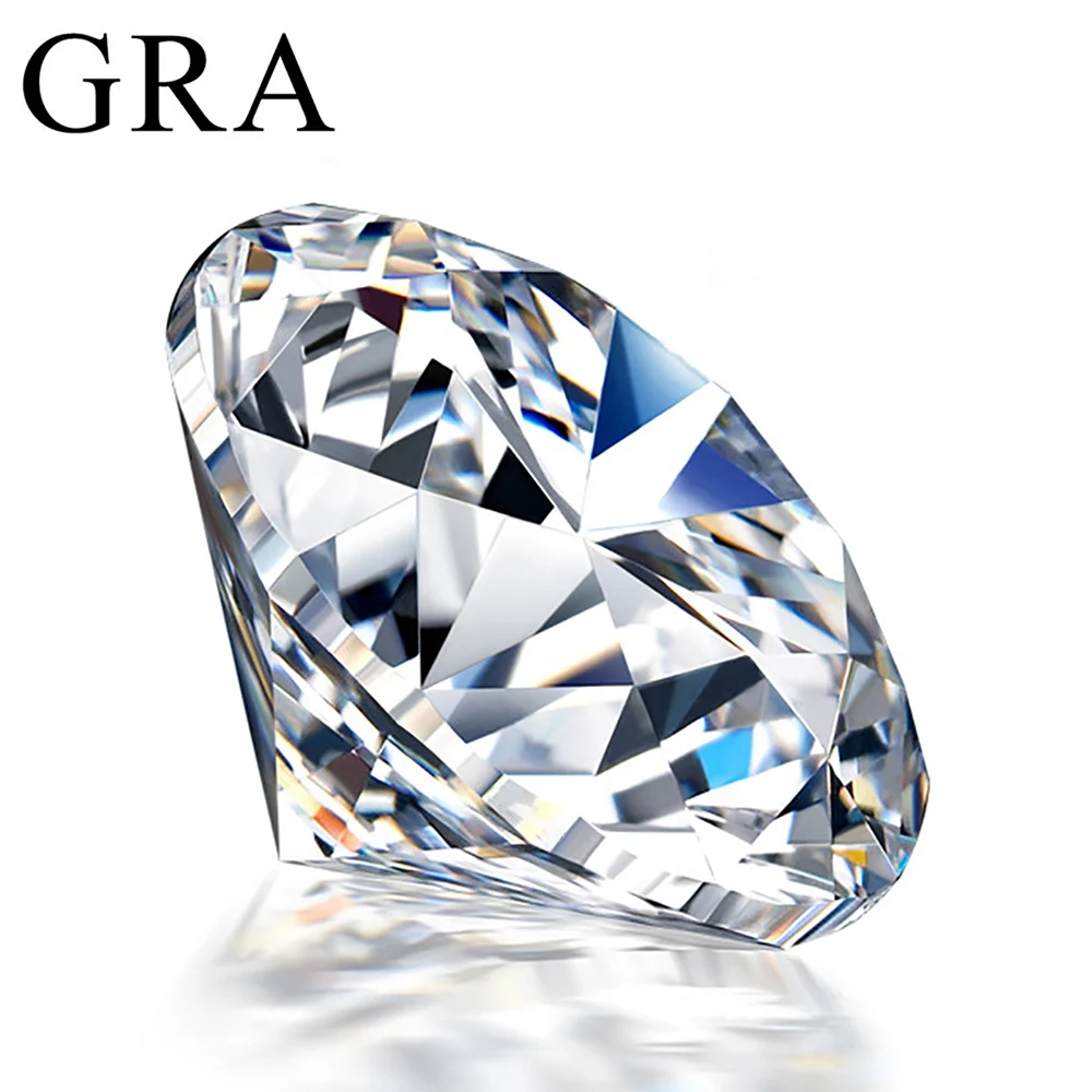 Top Trends: 100% Real Loose Moissanite Diamonds Vvs1 D Color 0.1ct To 12ct Laboratory Gemstones With GRA Certificate Round Excellent Cut Shoppable Styles