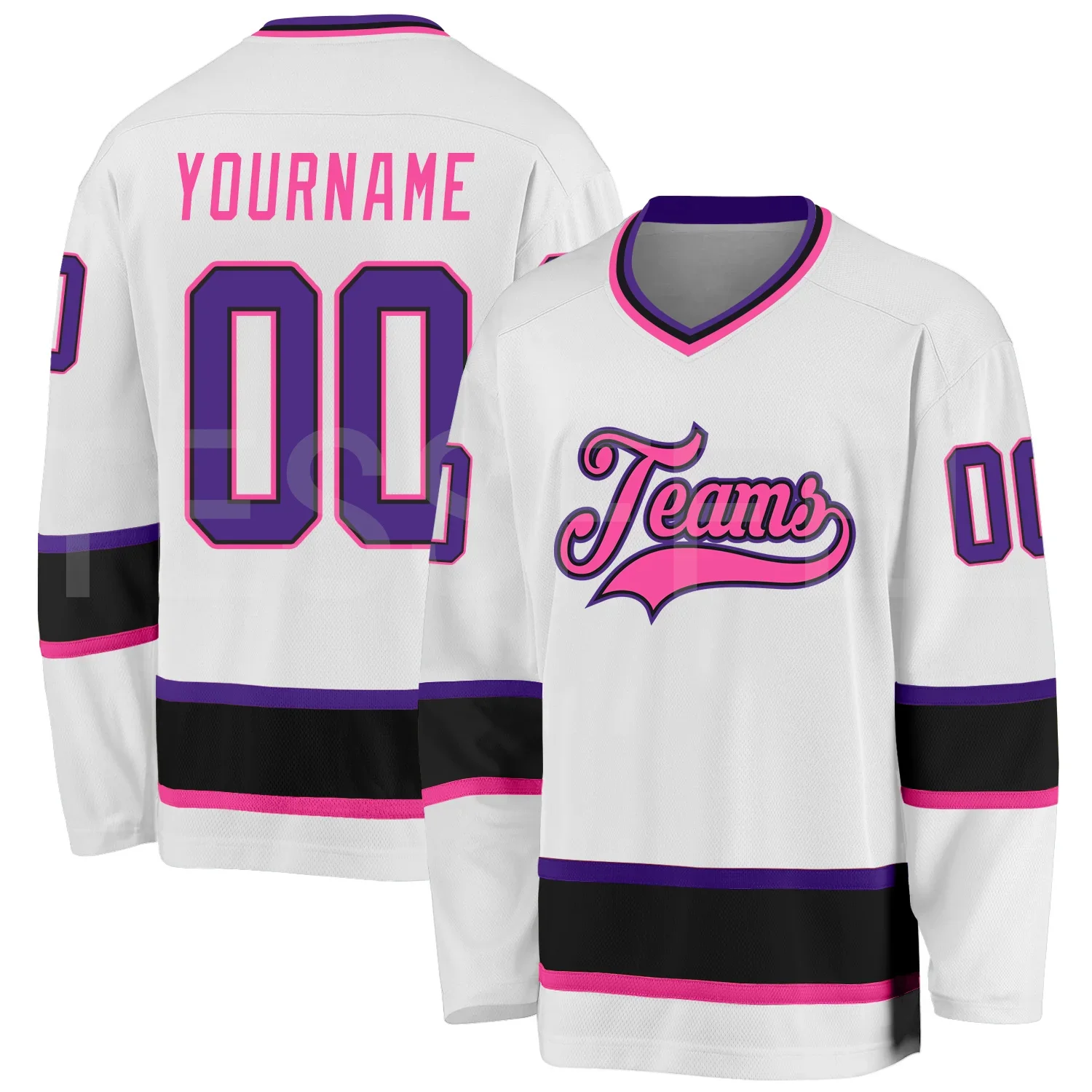 Top Trends: Newest Custom Name Hockey Jersey Suits Team Logo Tattoo Tracksuit V-Neck Long Sleeves Retro 3DPrint Pullover Harajuku Casual X8 Shoppable Styles