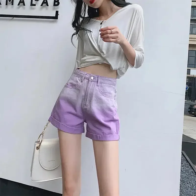 Top Trends: Women&#039;s Denim Shorts Tie Dye Jeans Mini Cute Pink Short Pants For Woman To Wear Kawaii Offer Outdoor Aesthetic Hot Shoppable Styles