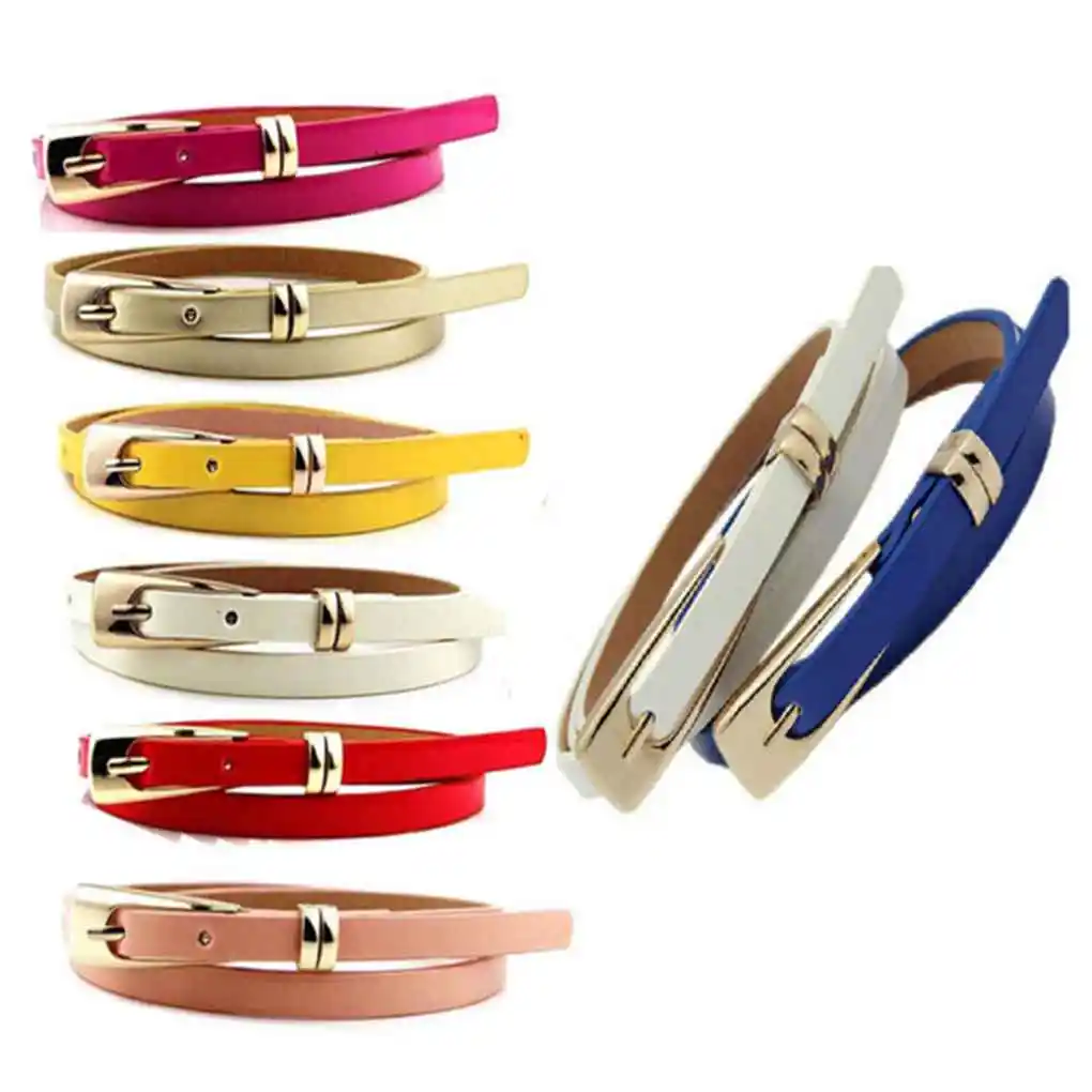 Top Trends: Belts For Women PU Leather Adjustable Thin Skinny Belts Narrow Belts Solid Color Waistband Shoppable Styles