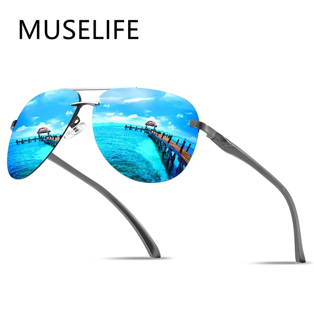 Top Trends: New Polarized Men Sunglasses Classic Driving Sun Glasses Metal Frame Mirror Lens Sunglasses Men / Women Shoppable Styles