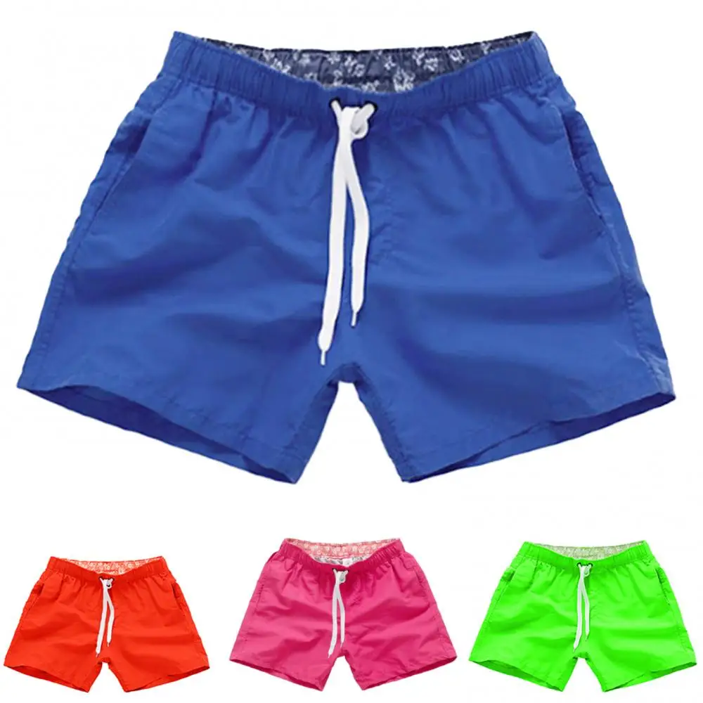 Top Trends: Dropshipping Men Shorts Casual Solid Color Summer Beach Shorts Pants Men Drawstring Swimming Trunks Shoppable Styles