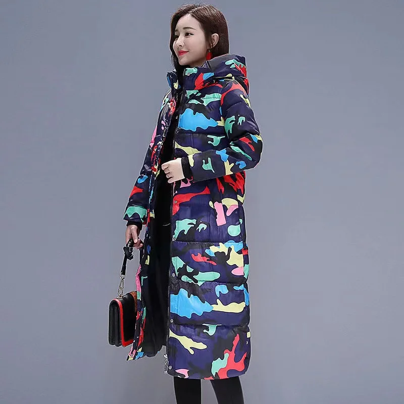 Top Trends: Medium And Long Literary Retro Large Loose Printed Warm Cotton Clothes Shoppable Styles