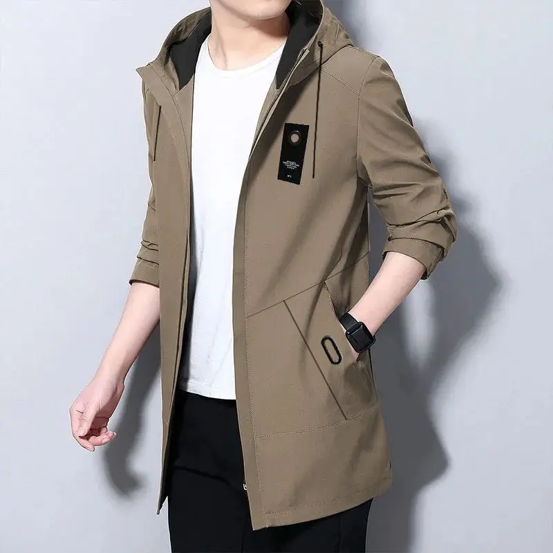 Top Trends: Fashion Zipper Spliced Pockets Korean Lace Up Hooded Coats Men&#039;s Clothing 2024 Spring New Loose All-match Tops Casual Jackets Shoppable Styles