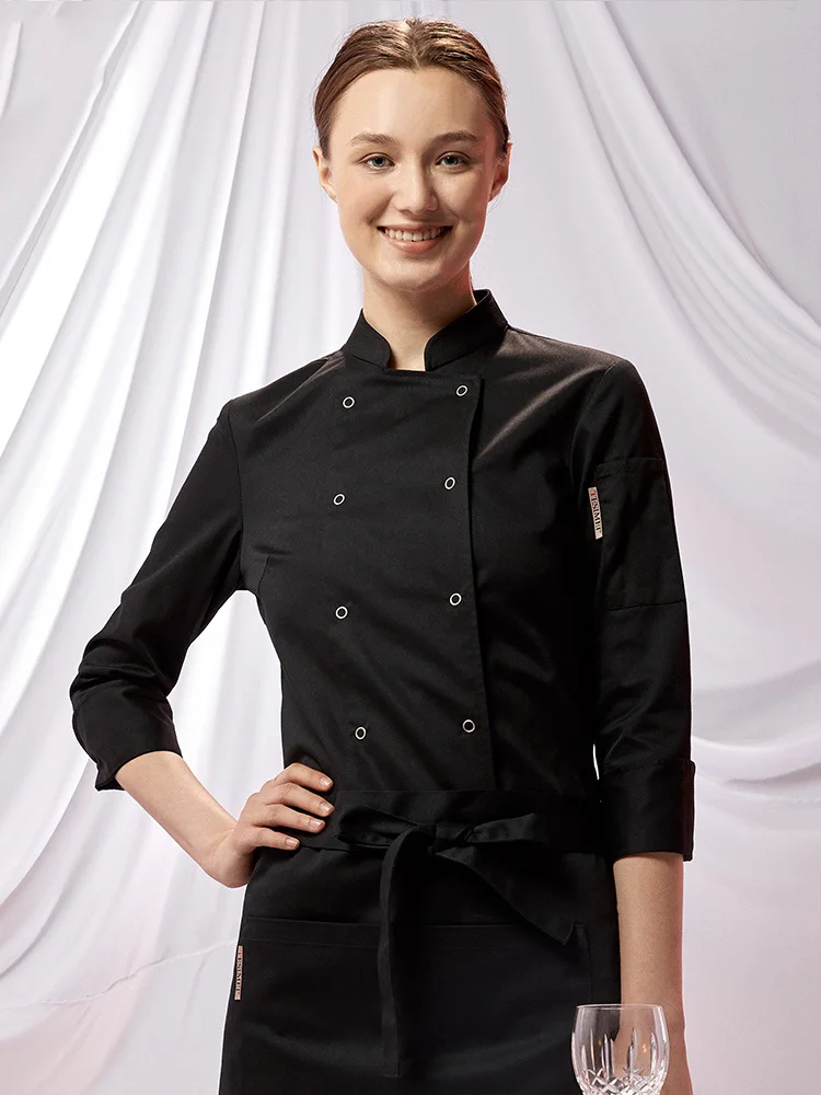 Top Trends: Hotel Female Chef Uniform Restaurant Waitress Jacket Catering Cook Cooking Coat Cafe Bakery Kitchen Waiter Work Costume Shoppable Styles