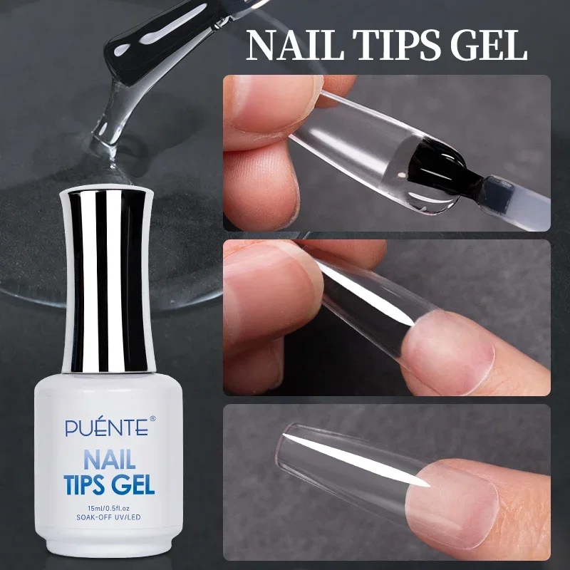 Top Trends: 15ML Nail Tips Glue Gel For False Tips Extend Nails 3 IN 1 Transparent Function UV Nail Gel Base Coat Diamond Stick Glue Varnish Shoppable Styles