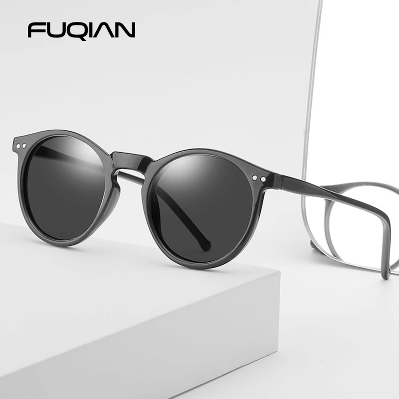 Top Trends: Luxury Small Round Polarized Sunglasses Women Men Retro Classic Black Sun Glasses For Ladies Fashion Driving Shades Eyewear Shoppable Styles