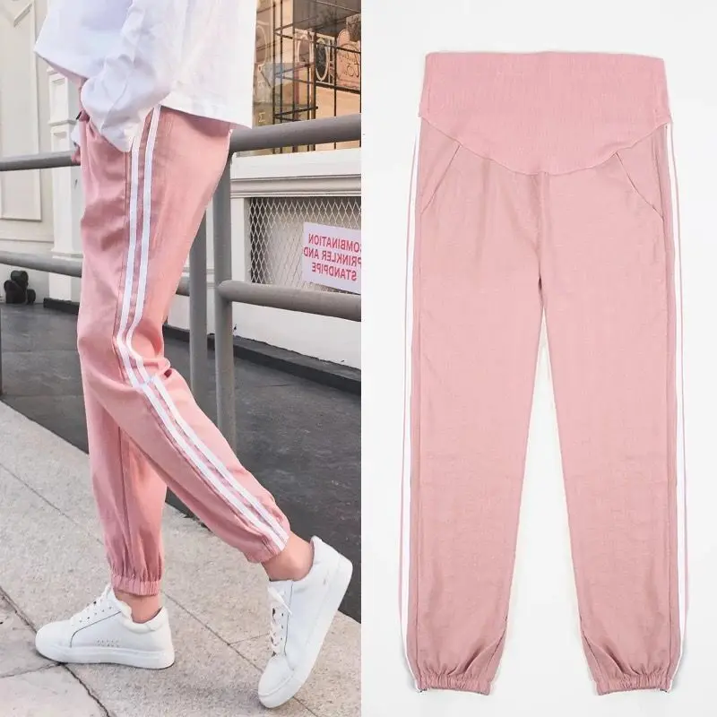 Top Trends: Fashion Maternity Sport Pants Elastic Waist Belly Casual Trousers Clothes For Pregnant Women Pregnancy Pants Yoga Track Pants Shoppable Styles