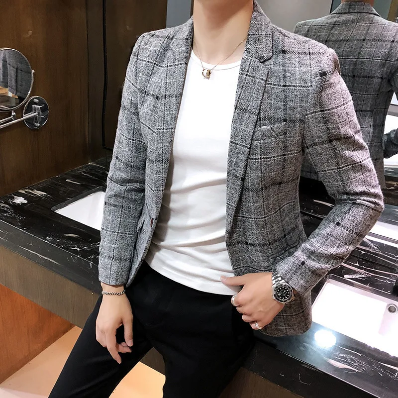 Top Trends: Men's Blazer Fashion Spring Summer Clothing Male Suit Jacket Gradient Color Casual Slim Fit Fancy Party Singer Blazzer Coat Shoppable Styles