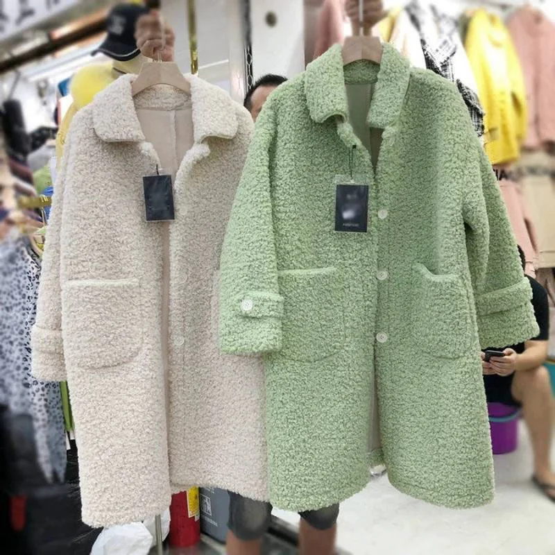 Top Trends: Women Coat Fur Coat Imitation Lamb Down Jacket Winter 2023 Women's Winter Fur Coat Woman Made Fur Coat Fluffy Coat Shoppable Styles