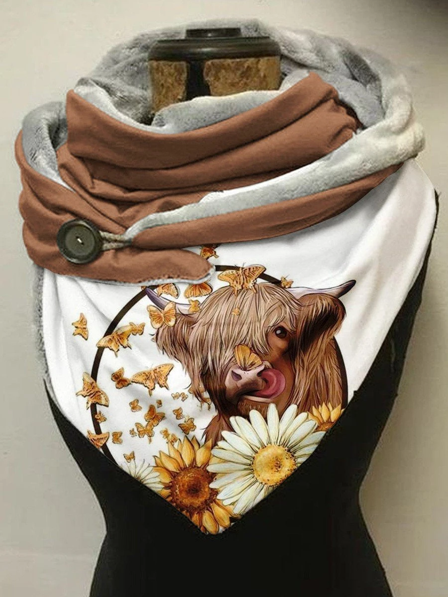 Top Trends: Butterfly And Cow 3D Print Casual Wrap Scarf For Women Shoppable Styles - Image 2