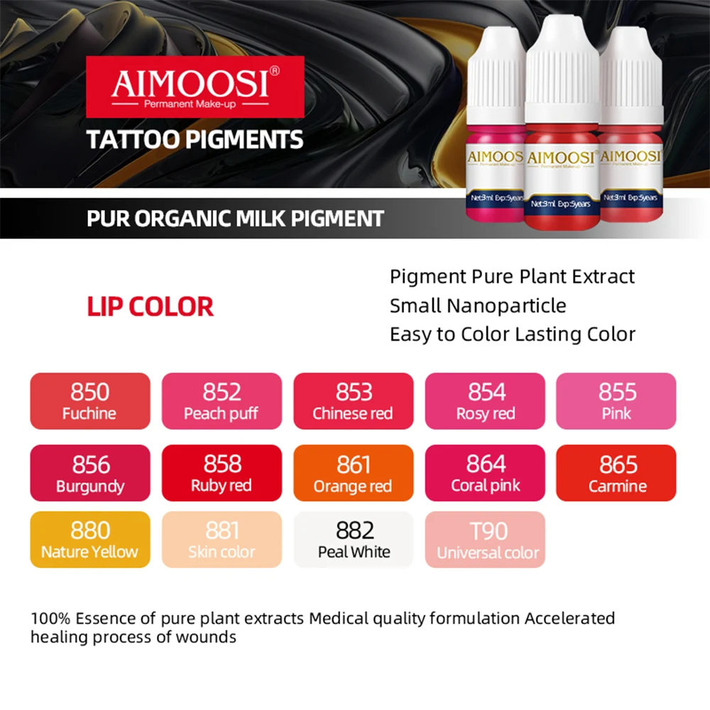 Top Trends: Tattoo Ink Nano Pigment Milkly Colors For Semi Permanent MakeUp Sets Tint Eyebrow Eyeliner Lips Beauty 3ml Microblading Pigments Shoppable Styles - Image 4