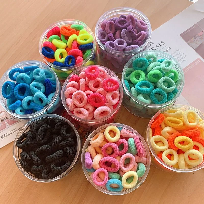 Top Trends: 100pcs Kids Elastic Hair Bands Sweets Scrunchie Girls Rubber Band For Children Hair Ties Clips Headband Baby Hair Accessories Shoppable Styles