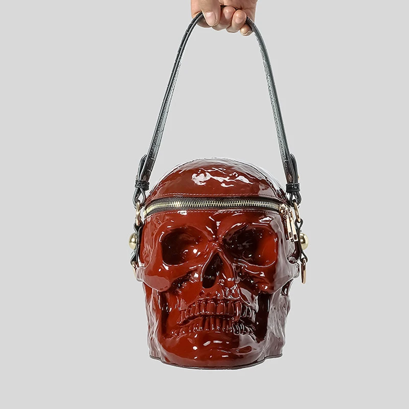 Top Trends: Creative Gothic Skull Shaped Women Shoulder Bags Three-Dimensional Design Bag Punk Dark Crossbody Bag Funny Lady Handbags 2024 Shoppable Styles