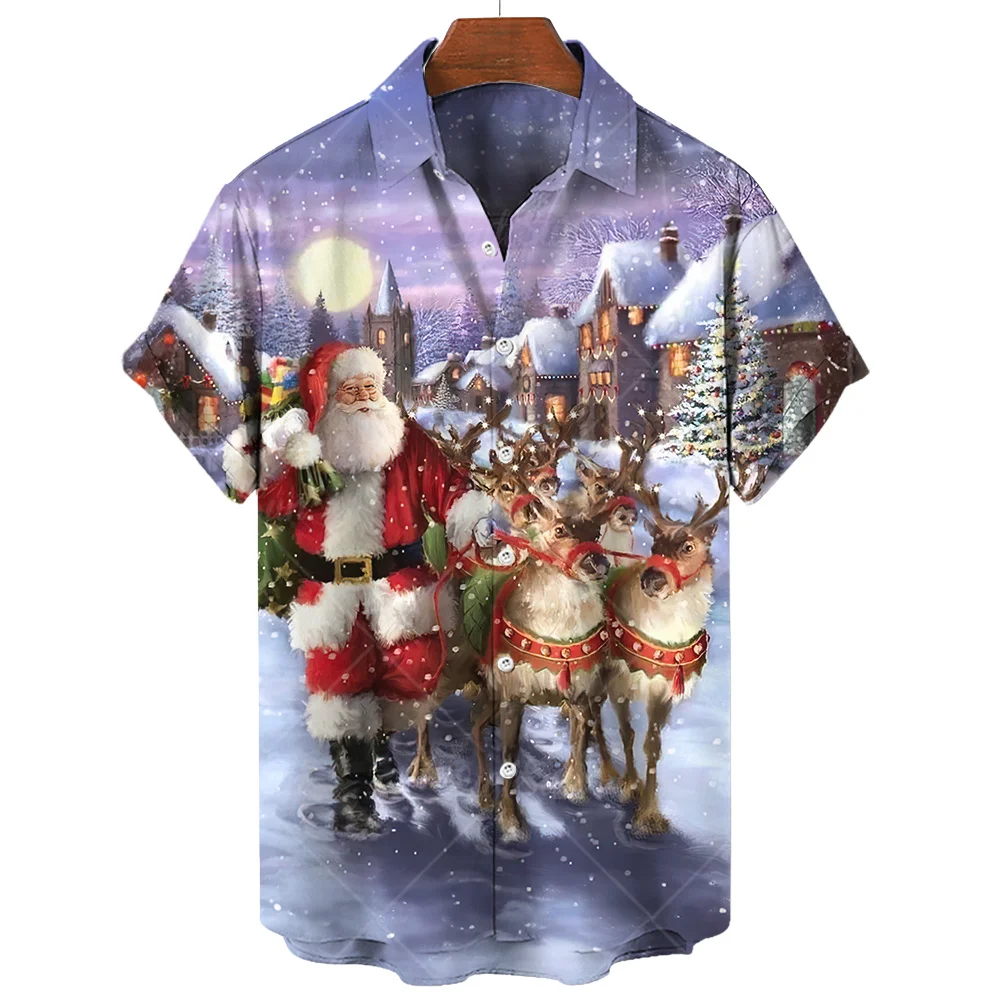 Top Trends: New Christmas Shirts For Men 3d Printed Men&#039;S Shirts Beach Party Male Clothing Loose Oversized Shirts And Blouse Hawaiian Shirt Shoppable Styles