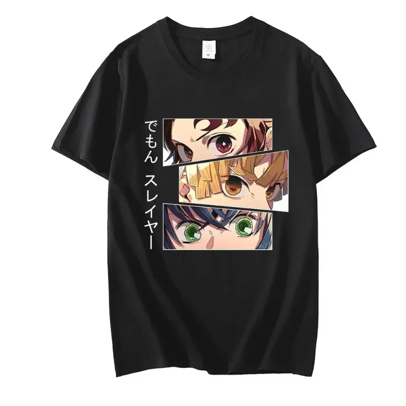 Top Trends: Anime T-Shirt Tanjirou Kamado Eyes Graphic Harajuku Cartoon Unisex T Shirt Male Demon Slayer Kimetsu No Yaiba Men's Tshirt Tops Shoppable Styles - Image 3