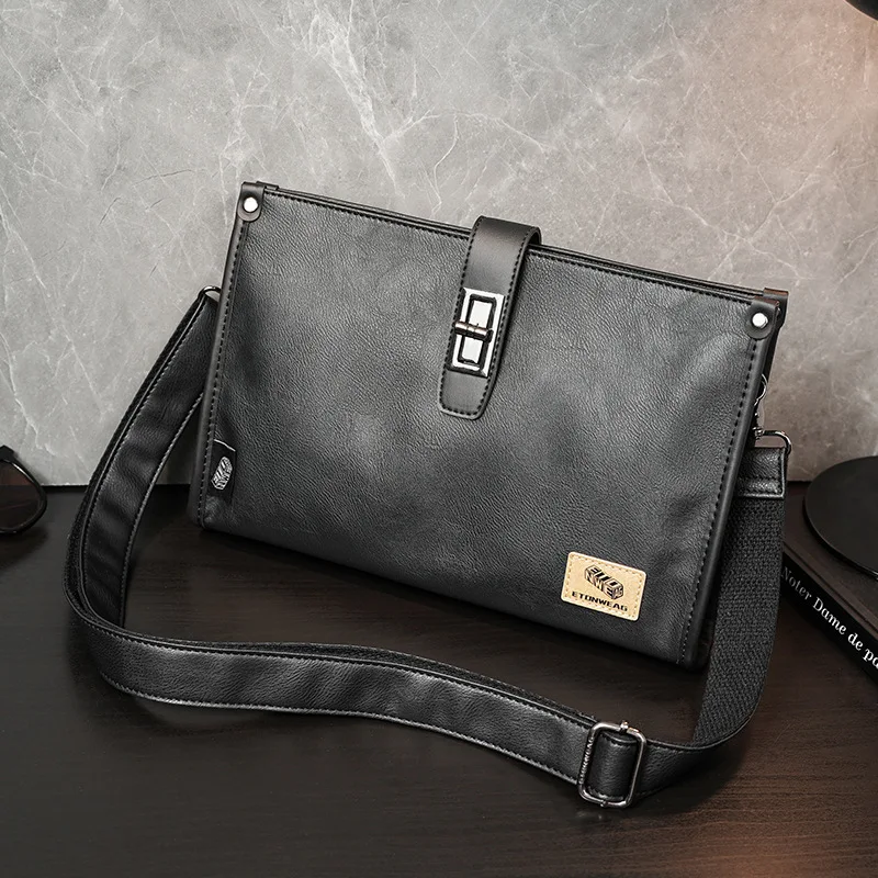 Top Trends: Business Leather Men&#039;s Shoulder Messenger Bag Fashion Trend Crossbody Bag High Quality Man Handbag Shoppable Styles