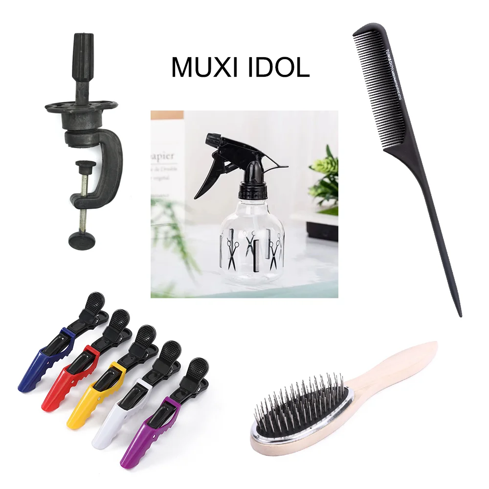 Top Trends: Hair Salon Special Tool Set, Hair Care Set Pointed Tail Comb Wooden Handle Comb Crocodile Clip Kettle Set Shoppable Styles