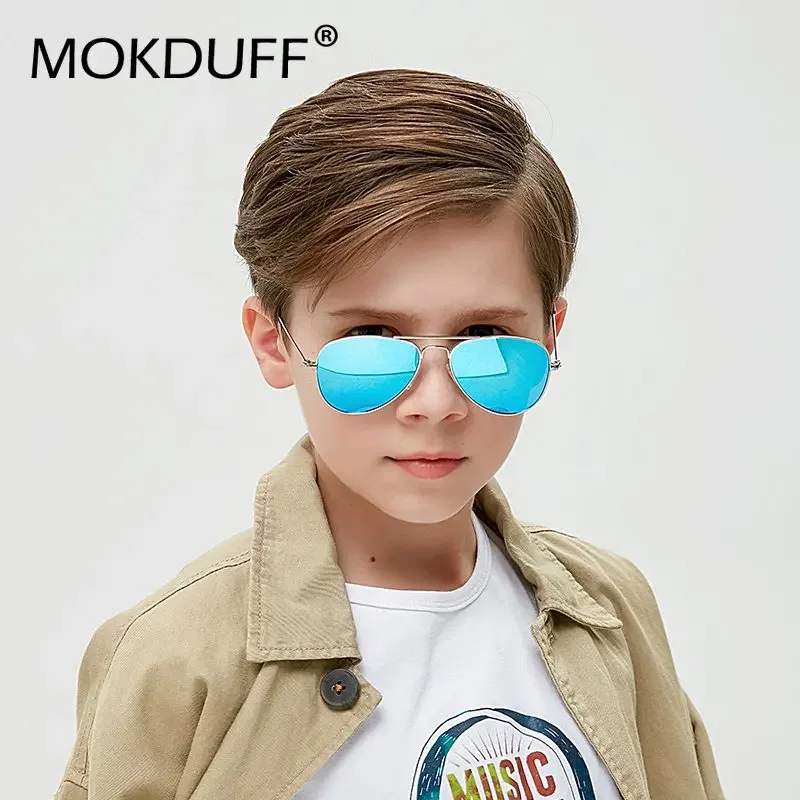 Top Trends: Kids Classic Polarized Sunglasses Boys Colorful Lens 5-12 Year Mirror Children Glasses Metal Frame Eyeglasses UV400 Shoppable Styles