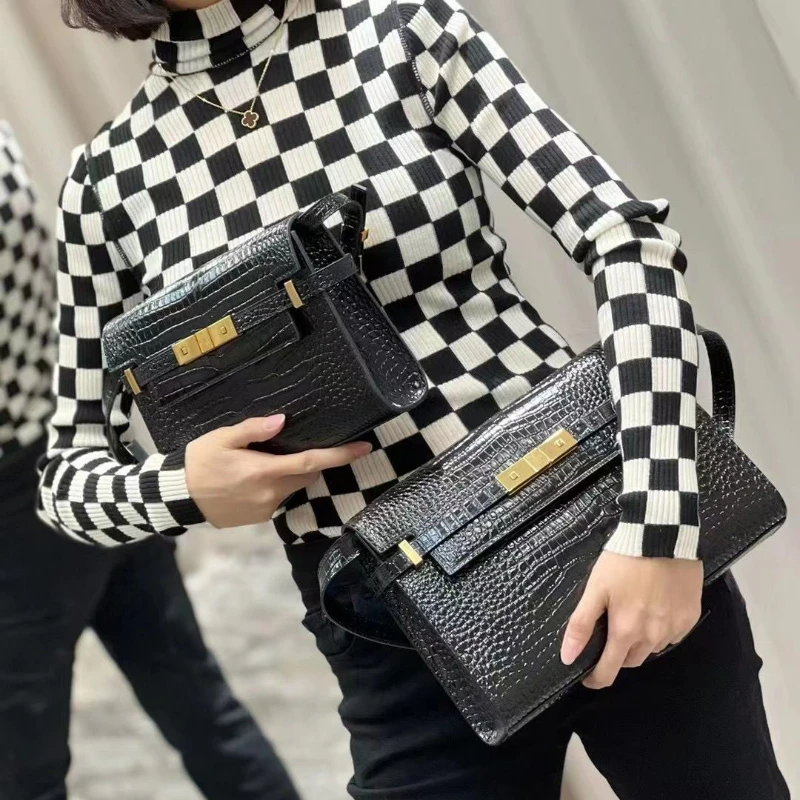 Top Trends: Luxury Brand Designer Handbags Top Quality Genuine Leather Women Commuter Bags Fashion Black Brown Shoulder Crossbody Bag Female Shoppable Styles