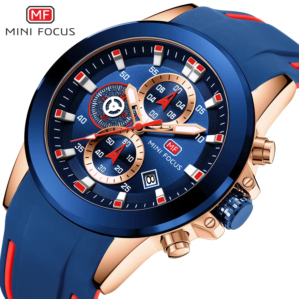 Top Trends: MINI FOCUS Chronograph Mens Watches Brand Luxury Casual Sport Date Quartz Silicone Wristwatches Waterproof Men&#039;s Wrist Watch Man Shoppable Styles