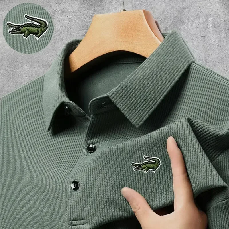 Top Trends: High Quality Lacoste T-shirt Men Long Sleeve Men&#039;s Shirt Mens Polo Shirts Embroidered Loose T-shirt Long Sleeve Polo T Shirt For Shoppable Styles